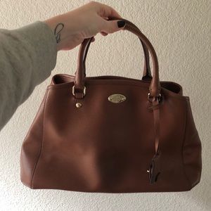Cognac Coach Purse, used once, stored in box.
